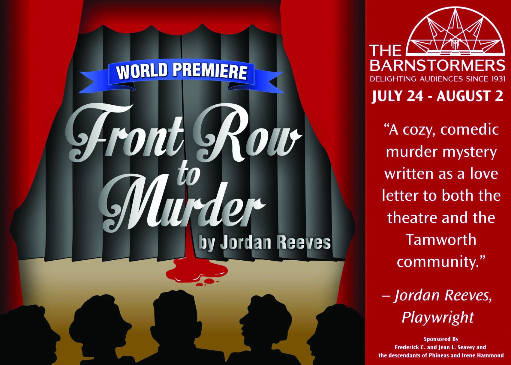 'Front Row to Murder' opens at Barnstormers on Thursday
